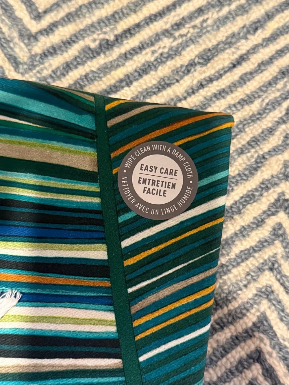 Williams Sonoma Palm Oilcloth Tablecloth with Umbrella Hole